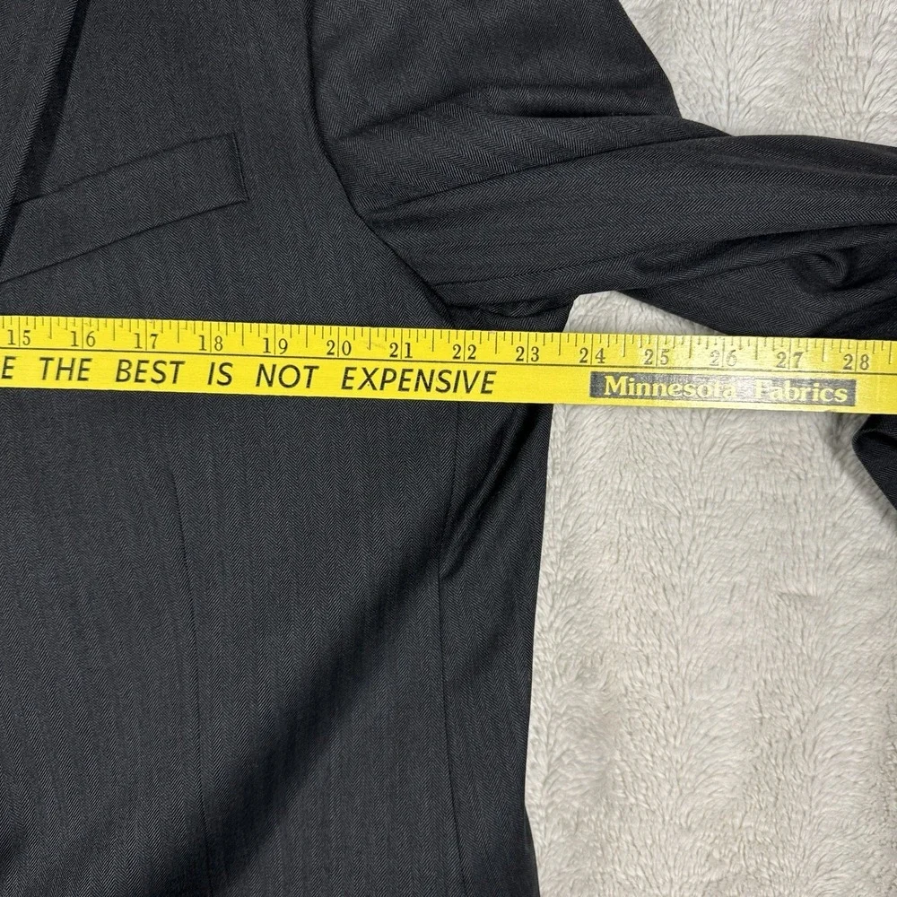 Brooks Brothers 1818 Madison 48L 43W Black Wool Two‎ Button Sport Coat USA
